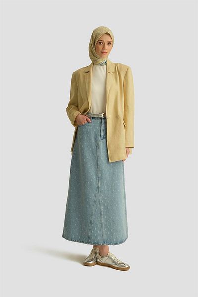 Armine Denim Skirt 25Yd9125 Blue