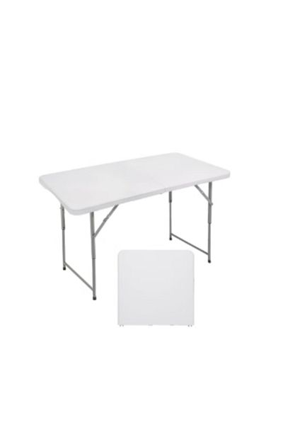 ROYAL ROSE White folding table: practicality and elegance in one design, 120 x 70 cm