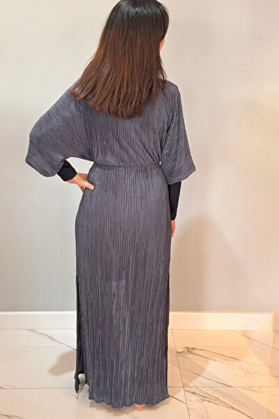 Remsa Mayo Pleated Kimono Pareo Kaftan Connectable Rpk004 Anthracite