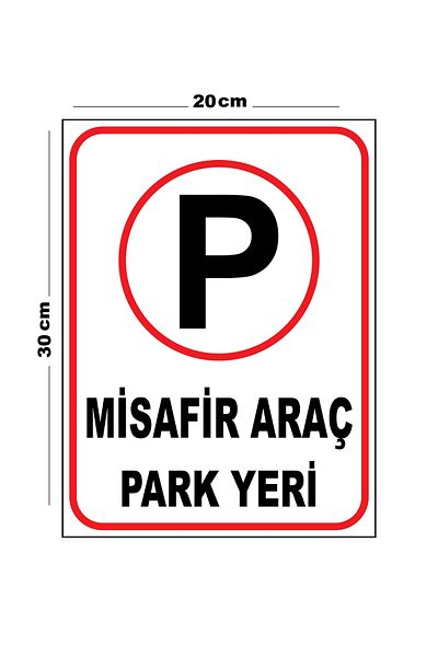 Lucena Metal Guest Car Parking 20cm X 30cm A4 Size Warning Sign Directional Sign