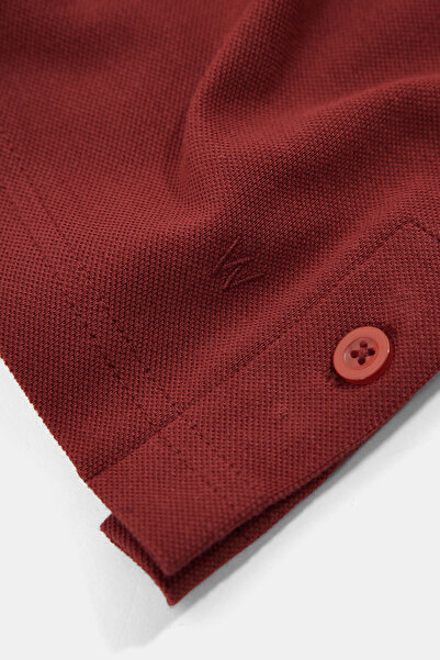 W Collection Dark Red Crew Neck T-Shirt