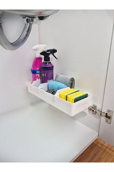 ATA HOME Sliding Rail Multi-Purpose Adhesive Sliding Cabinet Shelf Organizer Organizer Drawer Rail Organizr