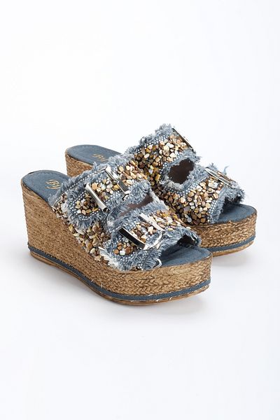 AYDOĞDU by ünal Alacati Stylish Padded Sole Gray Slippers- 20400