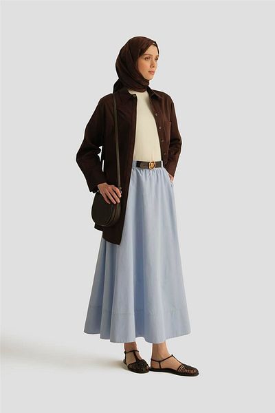 Armine Cotton Skirt 25Y1837 Baby Blue