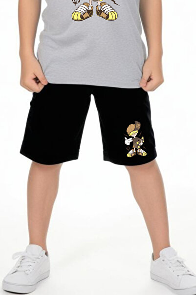 FYK KİDS Boy's Printed Zero Sleeve Skateboarding Top-Bottom Suit