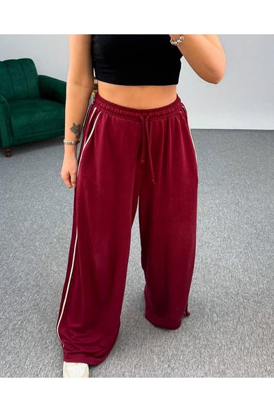 Lavanta Tekstil Stripe Detailed Sweatpants Trousers