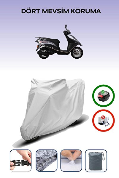 Breen Gray -Kanuni Mati 125- Motorcycle Tarpaulin, Rear Bag Compatible, Lock ...