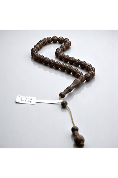 MEVLANA BAZAAR سبحة صلاة من الحجر الطبيعي القرفة 30 سم