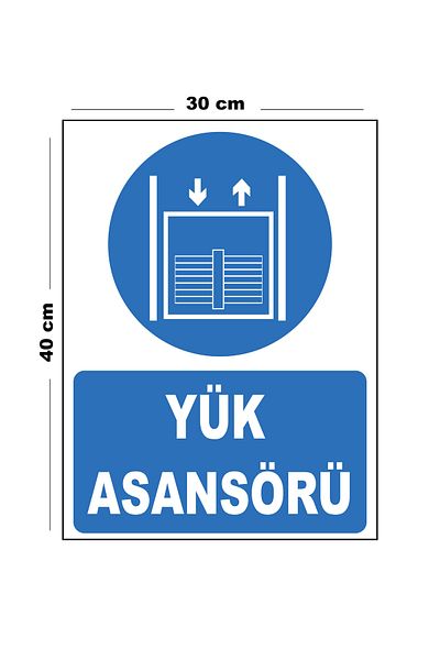 Lucena Metal Freight Elevator 30cm X 40cm A3 Size Warning Sign Directional Sign