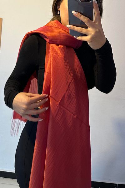 TAKIŞTIR شال التفتا اللون البرتقالي