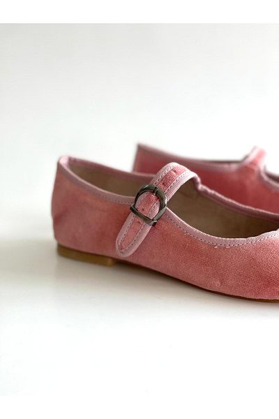 Merli&Rose Girls & Teenage Girls Pink Buckle Classic Ballerinas (Size 34–42)