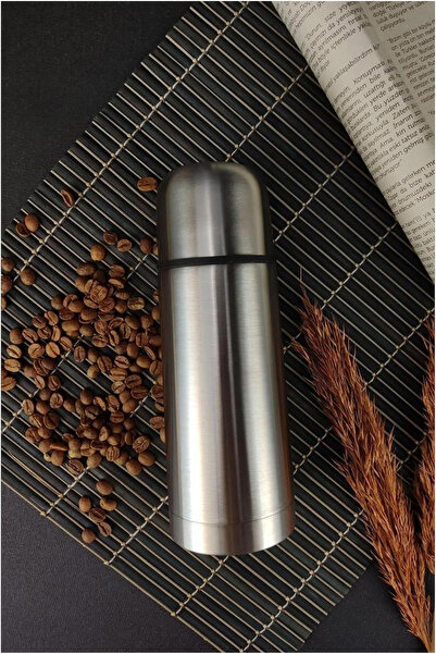 FORSEİ LUCA Leakproof Steel Thermos 500 ml Silver Color Student Sportsman Outdoor Thermos