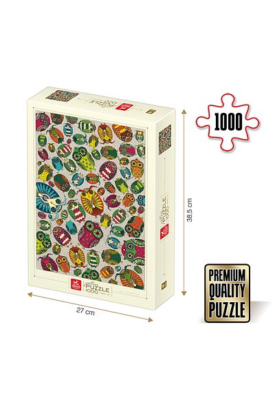 D-Toys Adult 1000 pieces puzzle - Pattern Owls
