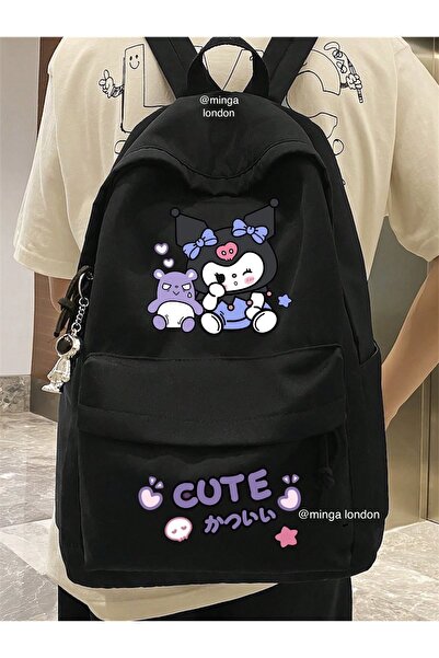 Minga London Rucsac unisex negru Baby Kuromi Cute New Season imprimat pentru ...