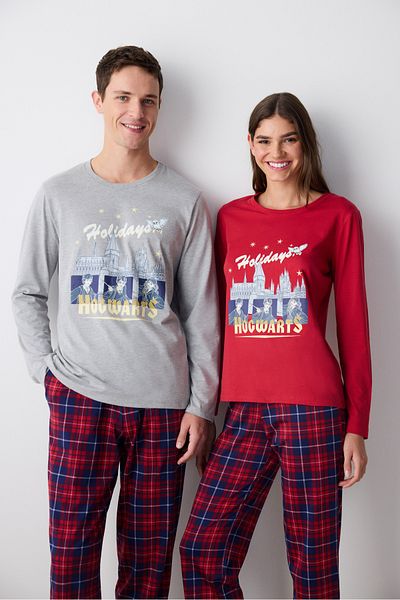 Penti Buntes Urlaubshosen-Pyjama-Set aus Baumwolle