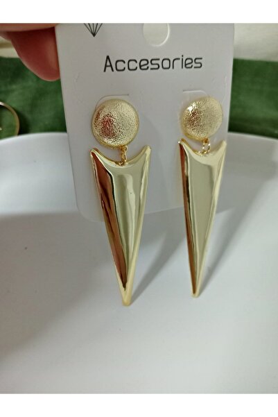 mos&more Gold Büyük Sallantılı Şık Kadın Küpe