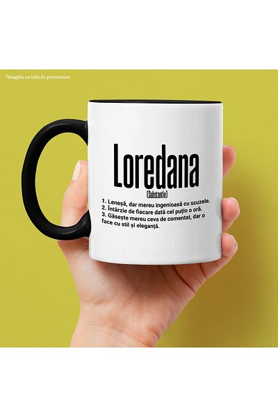 StoryGift Romania Mug With The Name Loredana, And Funny Message, Lazy, Always Has Something To Comment, Gasest, With, STG