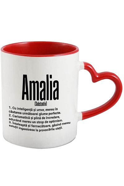 StoryGift Romania Mug With Name Amalia, and Motivational Message, Funny, Charismatic, Wise,, With, STG