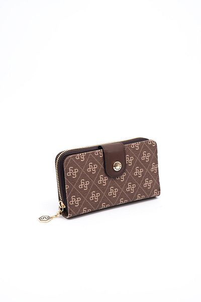 Silver Polo Silver & Polo Brown Sp882 Women's Wallet & Card Holder