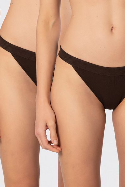 TÜREN 931 Γυναικείο στρινγκ Lycra Ribbed 2 Πακ