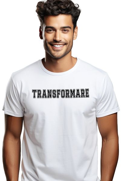 StoryGift Romania Tricou bărbătesc Transformare, mesaj motivațional, text inspirațional, îngrijire personală cu imprimeu STG