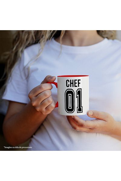 StoryGift Romania Mug With Text Chef, And Number 01, Best, Appreciation, Personalized, 330ml,, With ,STG