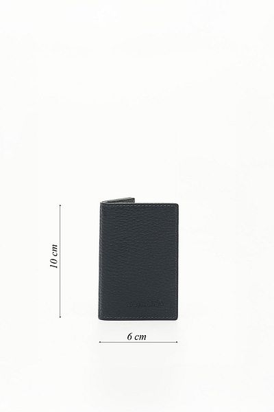 GÖNDERİ(R) DARK BLUE Genuine Leather Unisex Card Holder 06205