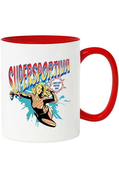 StoryGift Romania Super Sports Mug, Superhero I'm Here For You, 330ml, Ceramic with Ro Handle, With ,STG