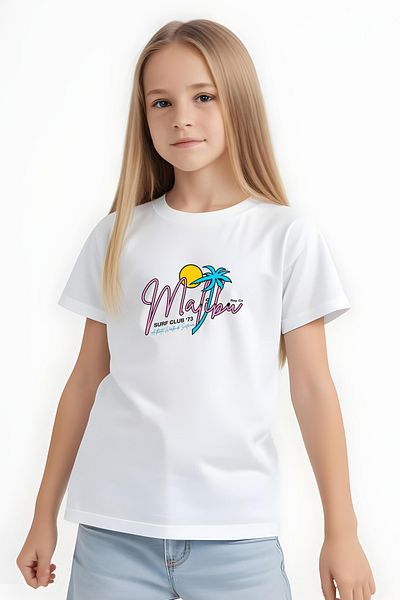 FYK KİDS Girl's 3-Piece Happines- Honey-Sassy Printed Tee