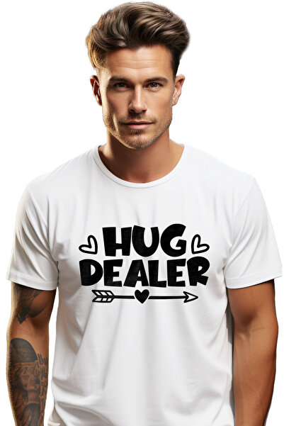 StoryGift Romania Men's T-shirt For Those Who "distribute" Hugs With Print On...