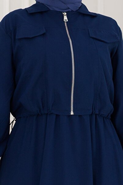 Sevitli Сукня з застібкою-блискавкою та капюшоном - синя