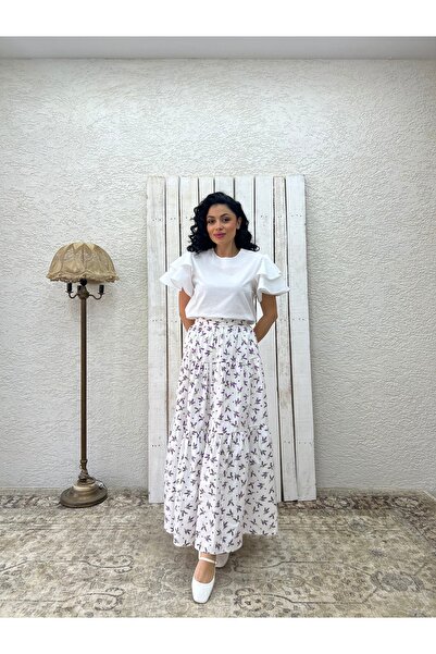 KÜÇÜĞÜM BUTİK Лаванта Кат Кат Гофре Етек