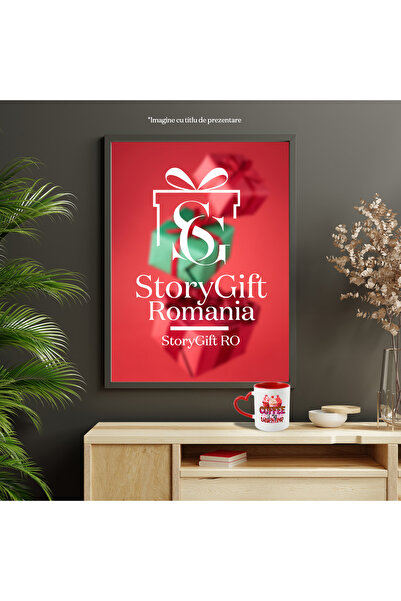 StoryGift Romania Cupcake mug with the message "Coffee is my valentine", red hearts, Valentine's, With,STG