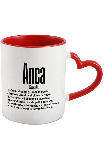 StoryGift Romania Mug With Name Anca, and Motivational Message, Funny, Charismatic, Wise, T, With, STG
