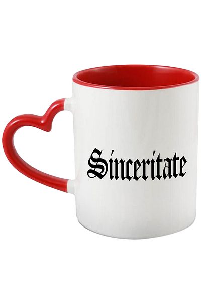 StoryGift Romania Sincerity Mug, Motivational Message, Word, Inspirational Text, Self Care, 330, With ,STG