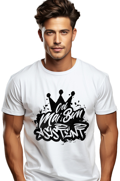 StoryGift Romania Tricou bărbătesc pentru cel mai bun asistent, apreciere, ca...