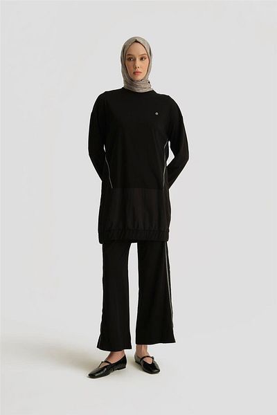 Armine Piping Detailed Suit 25Yt623 Black