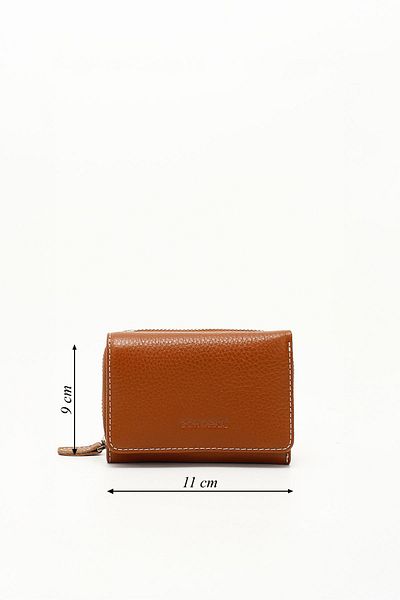 GÖNDERİ(R) Women's Tan Mink Horizontal Genuine Leather Wallet