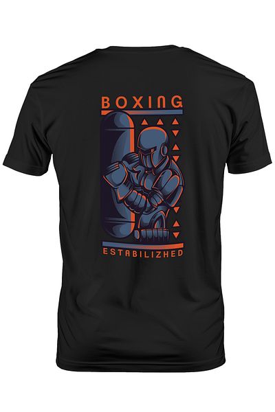 StoryGift Romania Men's T-Shirt With Text In English Boxing Estabilizhed, Metal Robot Training Bag Of STG