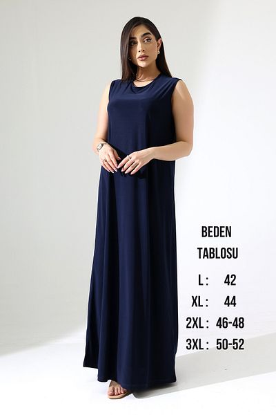 Mankens Fashion Navy Blue Long Lingerie Dress