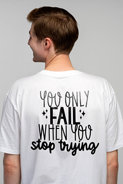 StoryGift Romania Tricou Barbati Cu Textul "tu Esuezi Doar Atunci Cand Nu Mai...