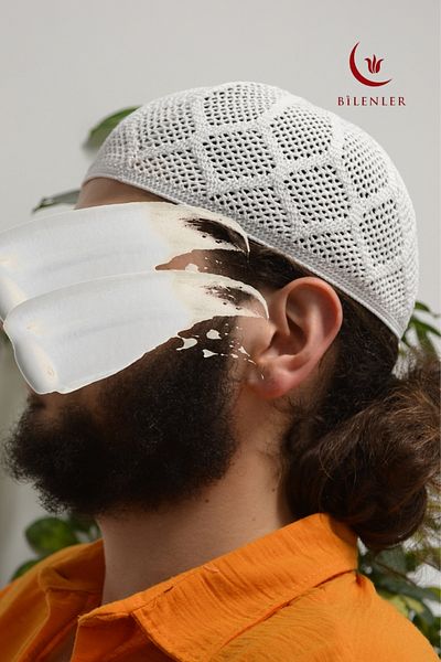 Bilenler Men's Knitted Skullcap |   Breathable Standard Size Skullcap Ideal for Hajj and Umrah (5 Pieces)