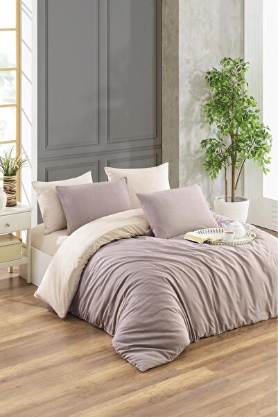 Constanza Exclusive Set de lenjerie de pat dublu din bumbac cu cearșafuri ela...