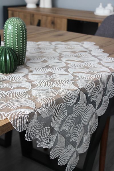DDHOME Lace Knitted Detail Table, Fiskos Cover 90X90 cm 4002-Motif