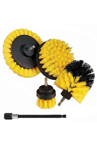 EAFC 5pcs 5pcs 3pcs Drill-brush Cleaner Scrubbing Brushes With Extension Rod For Car Grout Tub Shower Kit