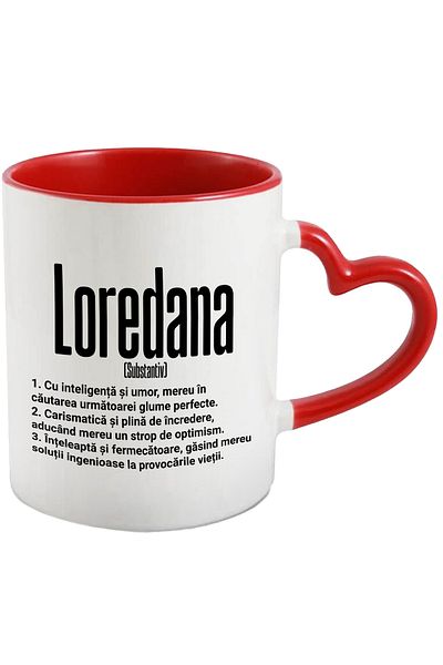 StoryGift Romania Mug With the Name Loredana, and Motivational Message, Funny, Charismatic, Wise, With, STG
