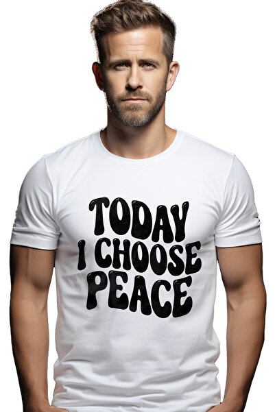 StoryGift Romania Tricou Barbati cu textul "Today I choose peace" - azi aleg ...