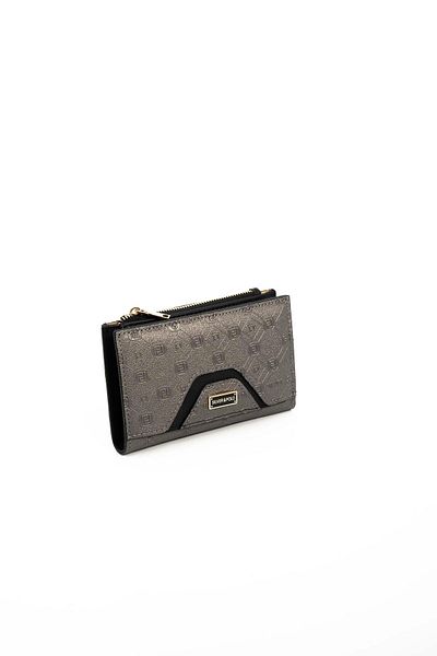 Silver Polo Silver & Polo Platinum - Black Sp1056 Women's Wallet & Card Holder