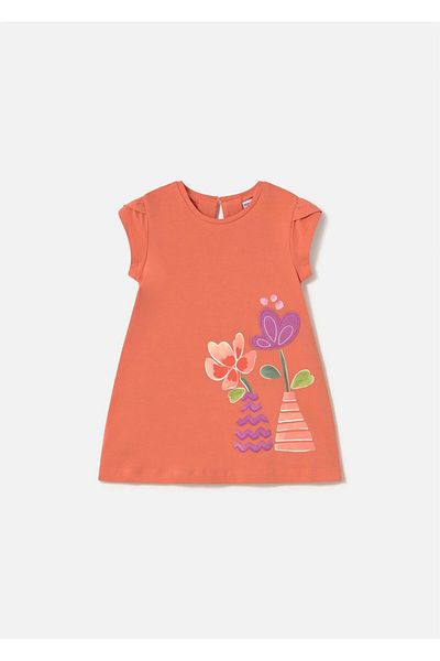 MAYORAL Baby Girl Printed Dress Orange 1922