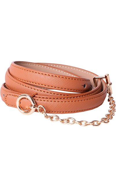 JOLAR. Curea pentru dama, model subtire, piele naturala, lant decorativ, aspe...